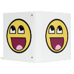 Funny awesome smiley for school with heart eyes 3 ring binder