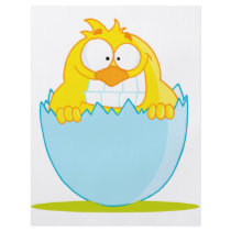funny baby chick hatching from egg personalized flyer