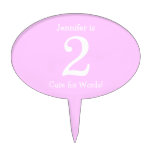 Funny Baby Girl 2nd Birthday Cake Topper