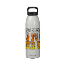 Funny Baby Showers Worlds Greatest Dad to Be Reusable Water Bottle