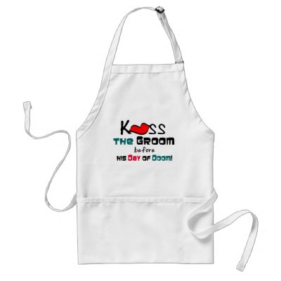 Funny Bachelor Party Apron by lesrubaweddings