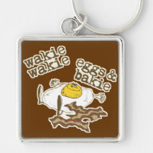 Funny Bacon and Eggs Keychains