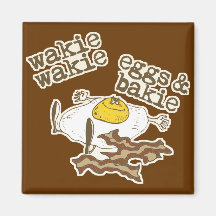 Funny Bacon and Eggs Magnets
