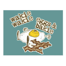 Funny Bacon and Eggs Post Card