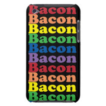 funny bacon rainbow colours text iPod Case-Mate case