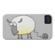 funny ball of yarn cloned sheep cartoon iPhone 4 covers