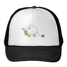 funny ball of yarn cloned sheep cartoon hat