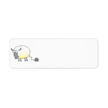 funny ball of yarn cloned sheep cartoon labels