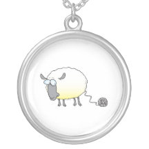 funny ball of yarn cloned sheep cartoon custom jewelry