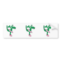 funny ballerina alligator bumper stickers