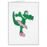 funny ballerina alligator card