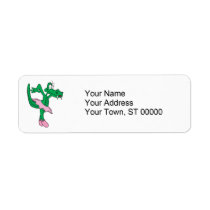 funny ballerina alligator custom return address labels