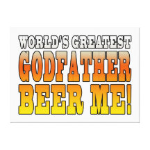 Funny Baptisms Birthdays Worlds Greatest Godfather Canvas Print