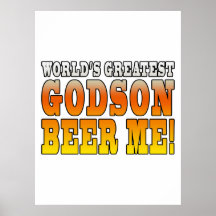 Funny Baptisms Birthdays Worlds Greatest Godson Poster