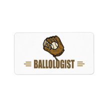 Funny Baseball Address Label