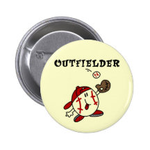 Funny Baseball Outfielder T-shirts and Gifts Pins