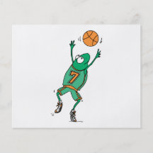 funny baskeball froggy custom flyer