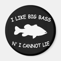 Funny Bass Fishing Fridge Magnet