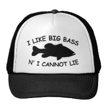 Funny Bass Fishing Trucker Hats