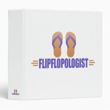 Funny Beach Flip Flops 3 Ring Binders