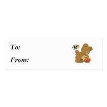 Funny Bear Sneaking Honey Business Card