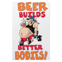 funny beer drinker cartoon personalized stationery