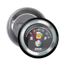 Funny - Beer Metre Fill'er Up Gauge Pinback Buttons
