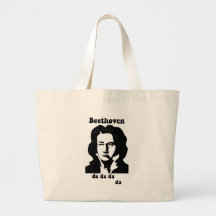 Funny Beethoven Tote Bags
