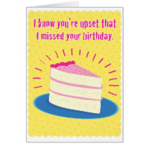 Funny Belated Birthday Card