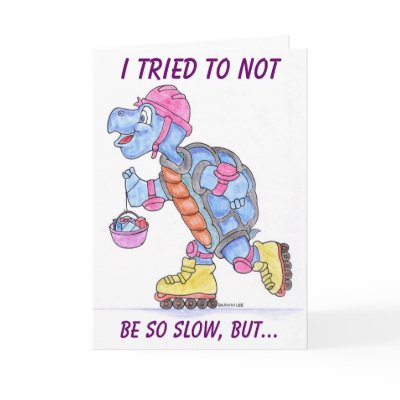Funny Belated Happy Birthday Card by christymurphy123