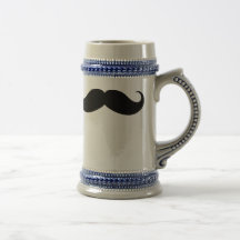 Funny Big Moustache Traditional Beer Stein Mugs