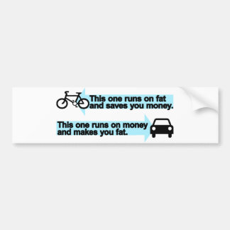 Funny Bike versus Car Bumper Sticker
