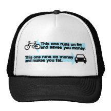 Funny Bike versus Car Mesh Hats