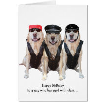 Funny Biker Lab Cards