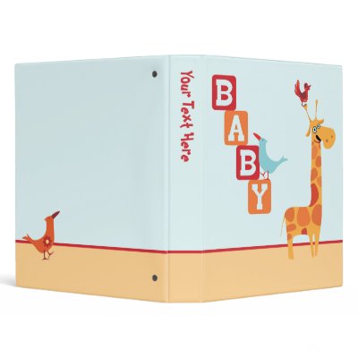 Funny birds and giraffe binder by heartlocked