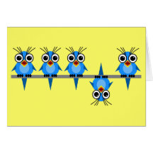 funny birds greeting cards