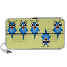 funny birds notebook speakers