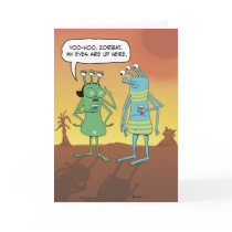 Funny birthday card: Alien jerk