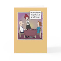 Funny birthday card: Chef's Surprise