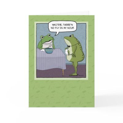 Funny birthday card: Disappointed frog by chuckink