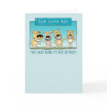 Funny birthday card: Excited Dogs