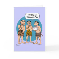 Funny Birthday Card: Fire Cake