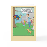 Funny birthday card: Girl vs. Pinata