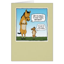 Funny birthday card: Little Horse