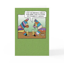 Funny birthday card: Pinata on disability