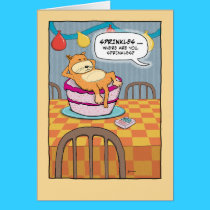 Funny birthday card: Sprinkles on Cake cards