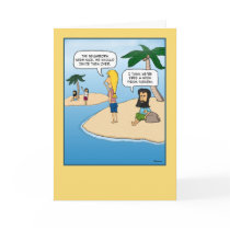 Funny birthday card: The Island