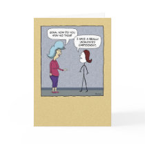 Funny birthday card: Thin