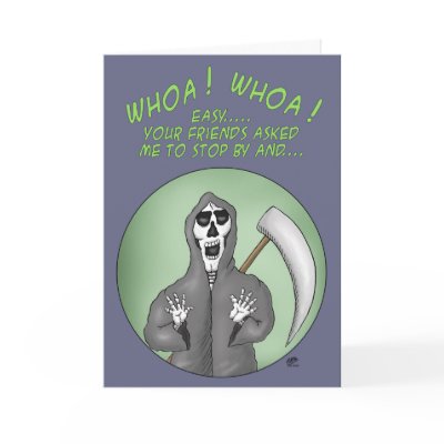 Funny Birthday Cards: A year older by nopolymon