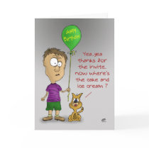 Funny Birthday Cards: Cranky Cat